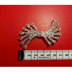 Zapięcie ozdobne skrzydełko srebrne